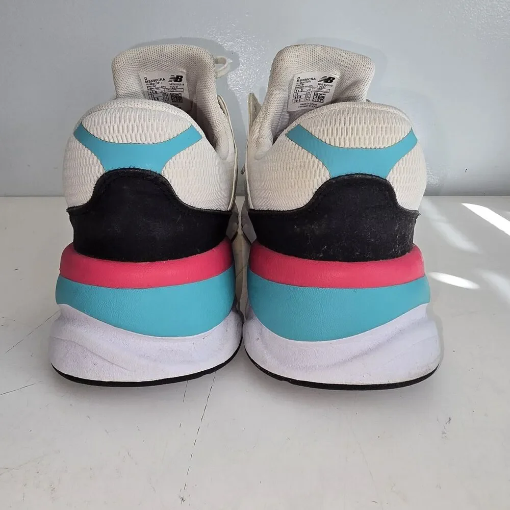 New Balance X-90 Athletic Sneakers Men's Size 11.5 White/Teal Mesh MSX90CRA